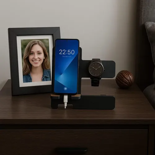 Suporte Celular Mesa Com Apoio P Relógios Multifunção - miniatura 3