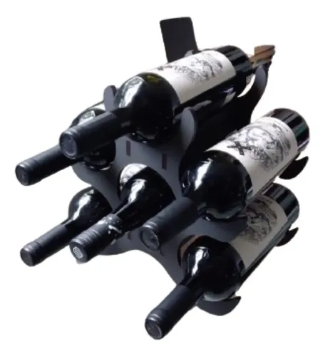 Adega Para Vinhos 6 Garrafas. Suporte Para Bancada Ou Mesa - miniatura 2