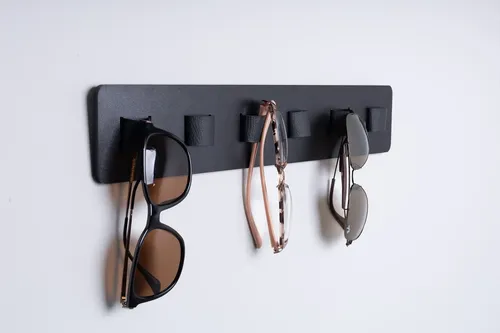 Suporte Para Óculos Com Presilhas Em Couro. Parede Casa Esc - miniatura 6