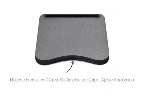 Suporte para Notebook Mesa de Colo Base em Almofada de Espuma com Slot para Celular Tablet e Objetos - miniatura 4