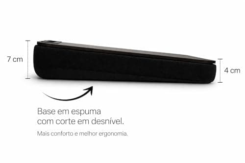 Mesa de Colo Suporte para Notebook Base em Espuma Corte Diagonal Canaleta para Celular e Tablet - miniatura 6