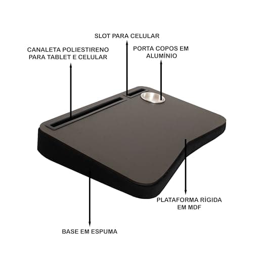 Generic Mesa De Colo Para Notebook com Porta Copos embutido. Base em Espuma - miniatura 3