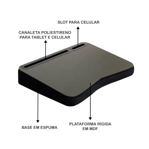 Mesa para notebook cama sofá. Suporte notebook tablet celular. - miniatura 4