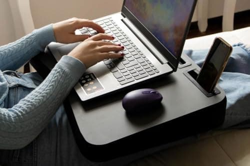 Mesa para notebook cama sofá. Suporte notebook tablet celular. - miniatura 5