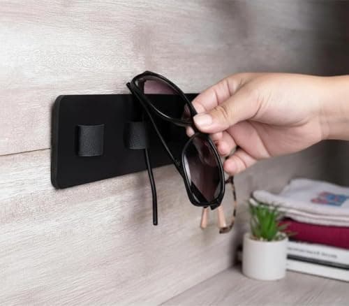 Suporte para Óculos com Presilhas em Couro: Elegância e Organização em um Único Produto! Use-o em qualquer ambiente como hall de entrada, quarto, home office. - miniatura 4