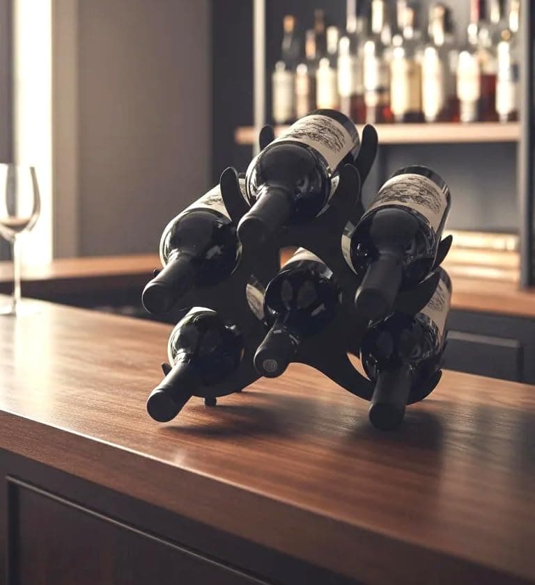 Adega para Vinhos 6 Garrafas de Mesa. Organização e Decoração. - miniatura 4