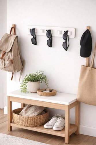 Suporte para Óculos Parede com Presilhas em Couro: Elegância e Organização em um Único Produto! - miniatura 3