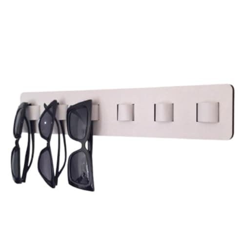 Suporte para Óculos Parede com Presilhas em Couro: Elegância e Organização em um Único Produto! - miniatura 5