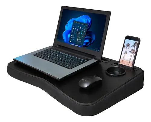 Mesa Portatil Notebook Suporte Cama Sofa Estudo. Base Espuma - miniatura 8