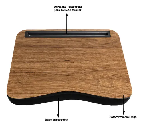 Mesa De Colo, Suporte Para Laptop Celular Tablet Base Espuma - miniatura 4