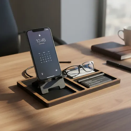 Suporte Para Celular Mesa Com Organizador. Casa Escritorio. - miniatura 8