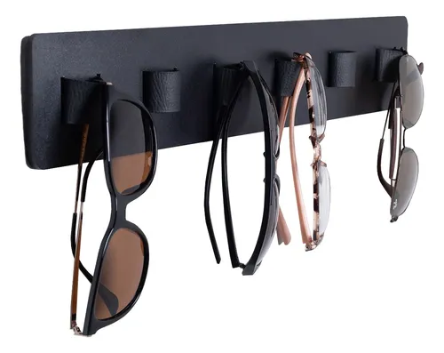 Suporte Para Óculos Com Presilhas Em Couro. Parede Casa Esc Suporte Para Óculos Com Presilhas Em Couro. Parede Casa Esc - Mesa de Colo IGLIZ