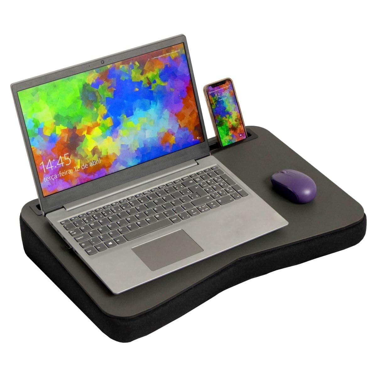 Mesa para notebook cama sofá. Suporte notebook tablet celular. Mesa para notebook cama sofá. Suporte notebook tablet celular. - Mesa de Colo IGLIZ