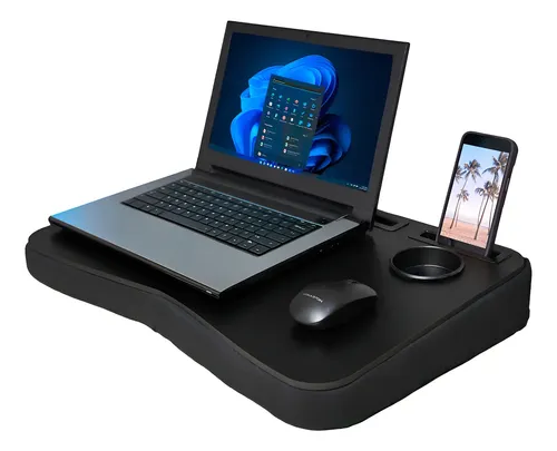Suporte Notebook Mesa De Colo C/ Porta Copos. Base Inclinada Suporte Notebook Mesa De Colo C/ Porta Copos. Base Inclinada - Mesa de Colo IGLIZ
